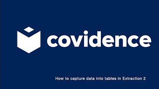 How to capture data into tables in Extraction 2 [upl. by Marcy196]