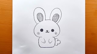 WIE MAN EIN KAWAIIKANINCHEN EINFACH ZEICHNET 🐰 Sie ganz einfach ein Kaninchen mit einem Bleistift [upl. by Haase]