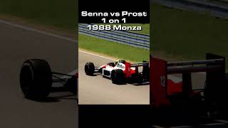 Ayrton Senna vs Alain Prost 1 on 1 McLaren Honda MP44 Old Monza Assetto Corsa shorts [upl. by Lechar]