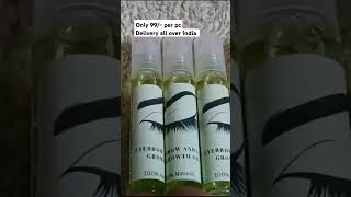 Eyebrow and lash growth oil handmadedelivery all over India youtuber skincare [upl. by Shippee]