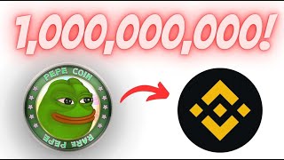 JUST BUY 1000000000 PEPE COIN AND You will BE RICH  HERES WHY [upl. by Mapes]