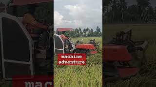 kubota machine farming riceharvester [upl. by Eserehc526]