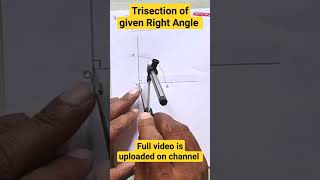 Trisection of given right angle  Basic engineering drawing  engineeringdrawing engineering [upl. by Geerts]