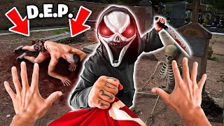 ESCAPO de SCREAM haciendo PARKOUR en la VIDA REAL🔪  PERSECUCIÓN POV [upl. by Ardnued]