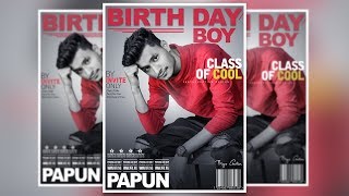 Photoshop cc tutorials  Magazine cover page Design  Birthday special  Baps Creation [upl. by Akima]