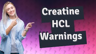 Who should not take creatine hcl [upl. by Mook]