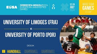 Handball Men  University of Limoges FRA  University of Porto POR [upl. by Nosreve]