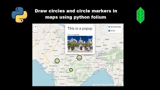 Circles and circle markers in maps using python folium [upl. by Hcone]