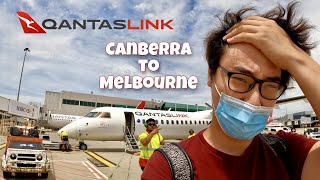 QantasLink Dash 8400 Canberra to Melbourne Flight Review  Canberra Airports busiest route [upl. by Jolene]