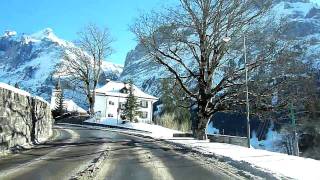 Switzerland 107 Camera on board Grindelwald BE in winter [upl. by Hugon]