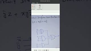 Circuit Diagram from a Boolean Function Digital Logic Design DLD dld digitallogicdesign digital [upl. by Stevana]