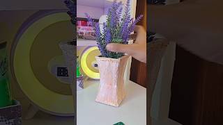 DIY Aesthetic Flower Vase 🌿 diy creative creativety craftideas [upl. by Ialokin286]