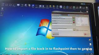 How to import file back into flashpoint and on to the dimsport genius [upl. by Hitt]