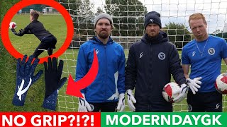 We tried NO GRIP goalkeeper gloves with MODERNDAYGK [upl. by Yhtommit]