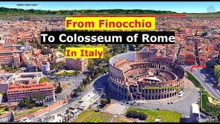 Animation Tour From Finocchio To Colosseum of Rome In Italy [upl. by Gnidleif]