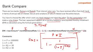 Bank Compare  TCS Codevita Questions And Solution [upl. by Hamian557]