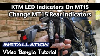 How To Change MT 15 Rear Bulb Indicators Step By Step Detail Tutorial  KTM Indicators On MT 15 [upl. by Ymar]