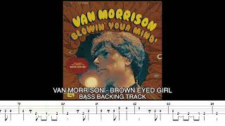 VAN MORRISON  Brown Eyed Girl BASSLESS BACKING TRACK  TAB [upl. by Quar]