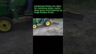 How To Compact Tractor amp Landscape Rake farming homestead johndeere [upl. by Raasch]