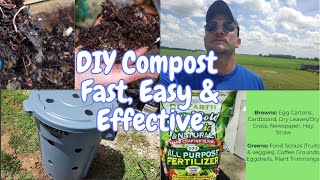 Turn A Trash Can Into A Compost Bin In 30 Mins How To Make Compost Fast And Easy [upl. by Erdried123]