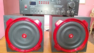 घर हिला देगा 100  8 inch universal speaker with 8 transistor us 095 Bluetooth amplifier  review [upl. by Arnulfo]