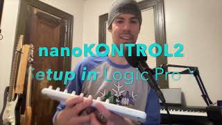 Korg nanoKONTROL2 mixer setup in Apple Logic Pro X [upl. by Sral958]