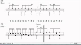 Drum tab lesson for Welcome to Paradise by Green Day [upl. by Yetsirhc803]