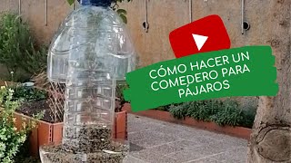 Cómo hacer un COMEDERO de PÁJAROS Reutilizando envases PLÁSTICOS [upl. by Aihcila846]