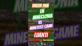 Hacer PAN en mineclnia VS minetest game VS minecraft survival luanti [upl. by Rediah]