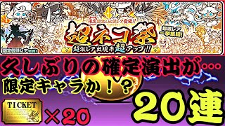 超ネコ祭20連ガチャで久しぶりの確定演出！？限定キャラなのか！？【にゃんこ大戦争】 [upl. by Irolav265]