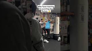 Mike Tyson teaching his punching bag technicboxing miketyson shadowboxing shorts jakepaul [upl. by Eannyl552]