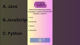 Which of the following scripting languages is used by the Beanshell sampler in JMeter [upl. by Nadnarb100]