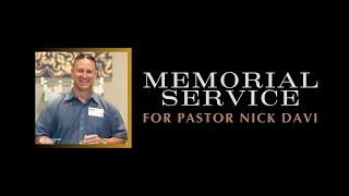 Memorial Service for Nick Davi [upl. by Merril]