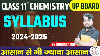 Class 11 Chemistry Syllabus 202425 Up Board  Class 11th Chemistry Syllabus  11th Chemistry [upl. by Adnohsak]