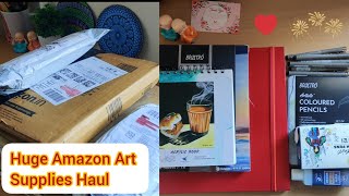 Amazon Stationary Haul  Unboxing Art Supplies [upl. by Yrailih]