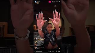 Bia plays Cardi B DISS SONG “SUE MEEE” on IG Live [upl. by Leatrice]