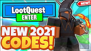 2021 LOOTQUEST CODES FREE SWORDS ALL NEW SECRET OP ROBLOX LOOTQUEST CODES [upl. by Barbabas]