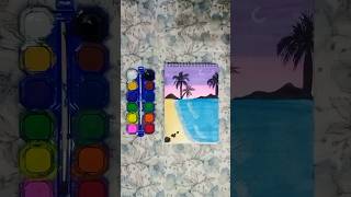 Painting a sea in the night light painting shortvideo [upl. by Eihcra]