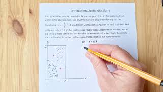 Extremwertaufgabe Glasplatte [upl. by Dominique]