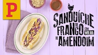 Sanduíches do Pitadas frango com molho de amendoim [upl. by Miquela]