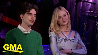 Timothée Chalamet and Elle Fanning talk A Complete Unknown [upl. by Iad]