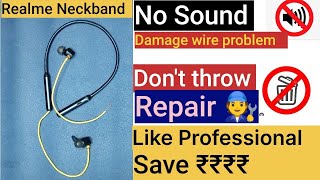 realme neckband repair  neckband repair kaise karen  neckband wire repair  earphone wire repair [upl. by Daryl]