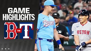 Red Sox vs Rangers Game Highlights 8424  MLB Highlights [upl. by Paule]