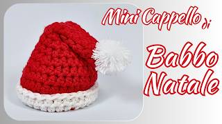 Cappello di Babbo Natale  Tutorial Uncinetto Facile passo passo [upl. by Lotsirhc]