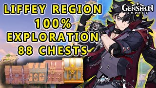 Liffey Region 100 Exploration Chest Guide 245 CHESTS TOTAL GENSHIN IMPACT 41 [upl. by Adriana]