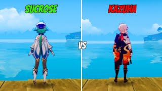 C2 Sucrose Vs C0 Kazuha Who Is Best Anemo Support  NonReaction vs Reaction Buff Comparison [upl. by Uyekawa236]