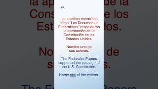 Examen de Ciudadanía 2023  Pregunta 67 de Educación Cívica US Citizenship Test [upl. by Dunson450]