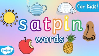 EYFS S A T P I N Initial Sounds  Phase 2 Phonics s a t p i n Beginning Sounds [upl. by Bevan609]