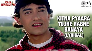 Kitna Pyaara Tujhe  Lyrical  Aamir Khan  Karisma Kapoor  Alka Yagnik  Udit Narayan  90s Song [upl. by Fedak101]