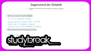 Gegenstand der Didaktik  Didaktik [upl. by Schertz]